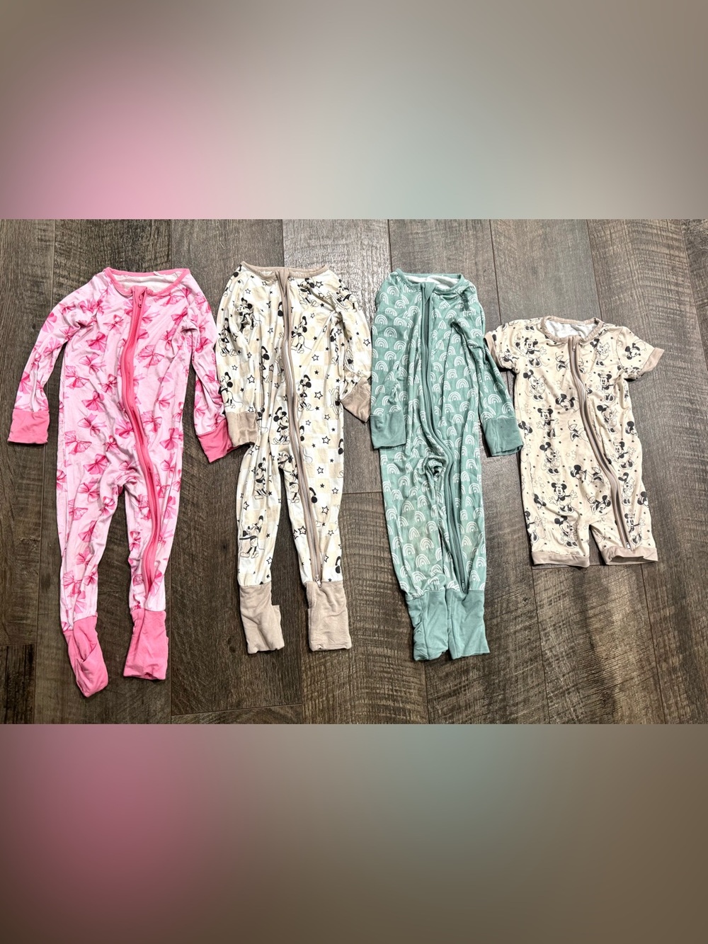 Bamboo Bundle of 4 Zipper Sleepers 18-24m